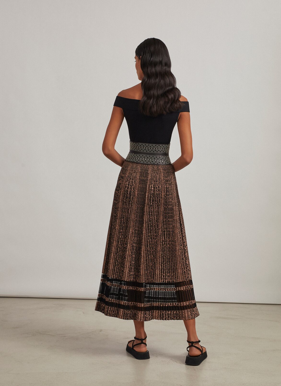 Skirts ALAÏA 블랙/플레시 컬러드 SKIRTS